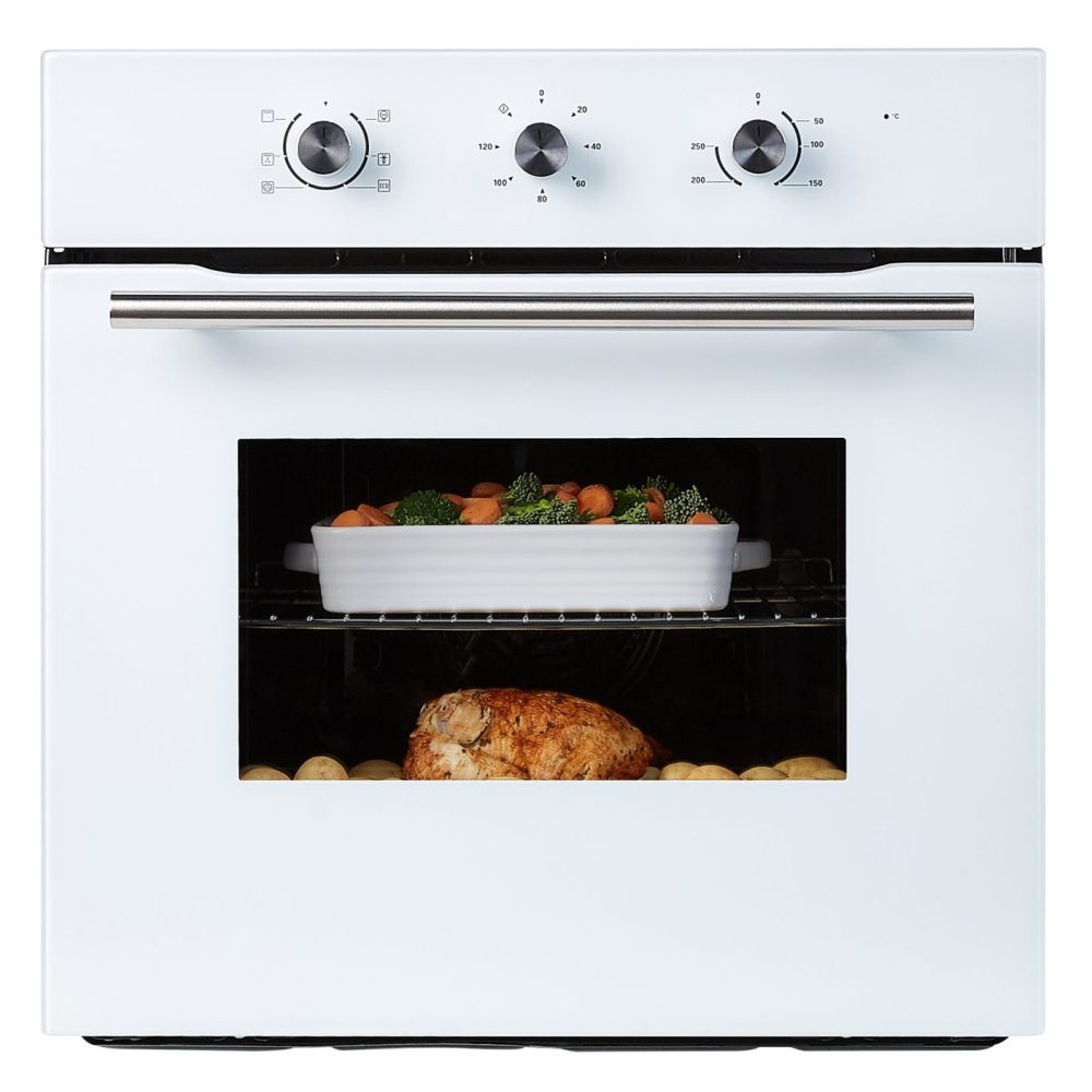 Cookology A Energy Rated 65 Litre Built In Electric Fan Oven - White