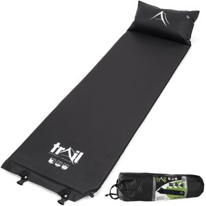 Leisure Self-Inflating Mat & Pillow - Black Black Leisure Self-Inflating Mat & Pillow - Black Black