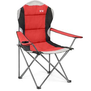 Leisure Kestrel High Back Padded Camping Chair – 120kg (19 Stone) Red