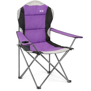 Leisure Kestrel High Back Padded Camping Chair – 120kg (19 Stone) Purple