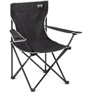 Leisure Folding Camping Chair - Black Black