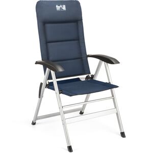 Leisure Reclining Camping Motorhome Caravan Chair Garden Recliner Padded (Blue) Blue & Black