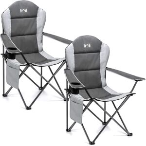 Leisure Falcon Padded Camping Chair (Twin Pack) Grey