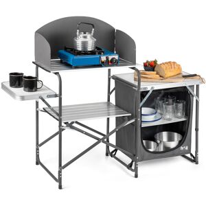 Leisure Folding Camping Kitchen Stand With Windshield Multi Coloured