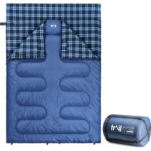 Leisure Cotton Double Sleeping Bag 300 Blue