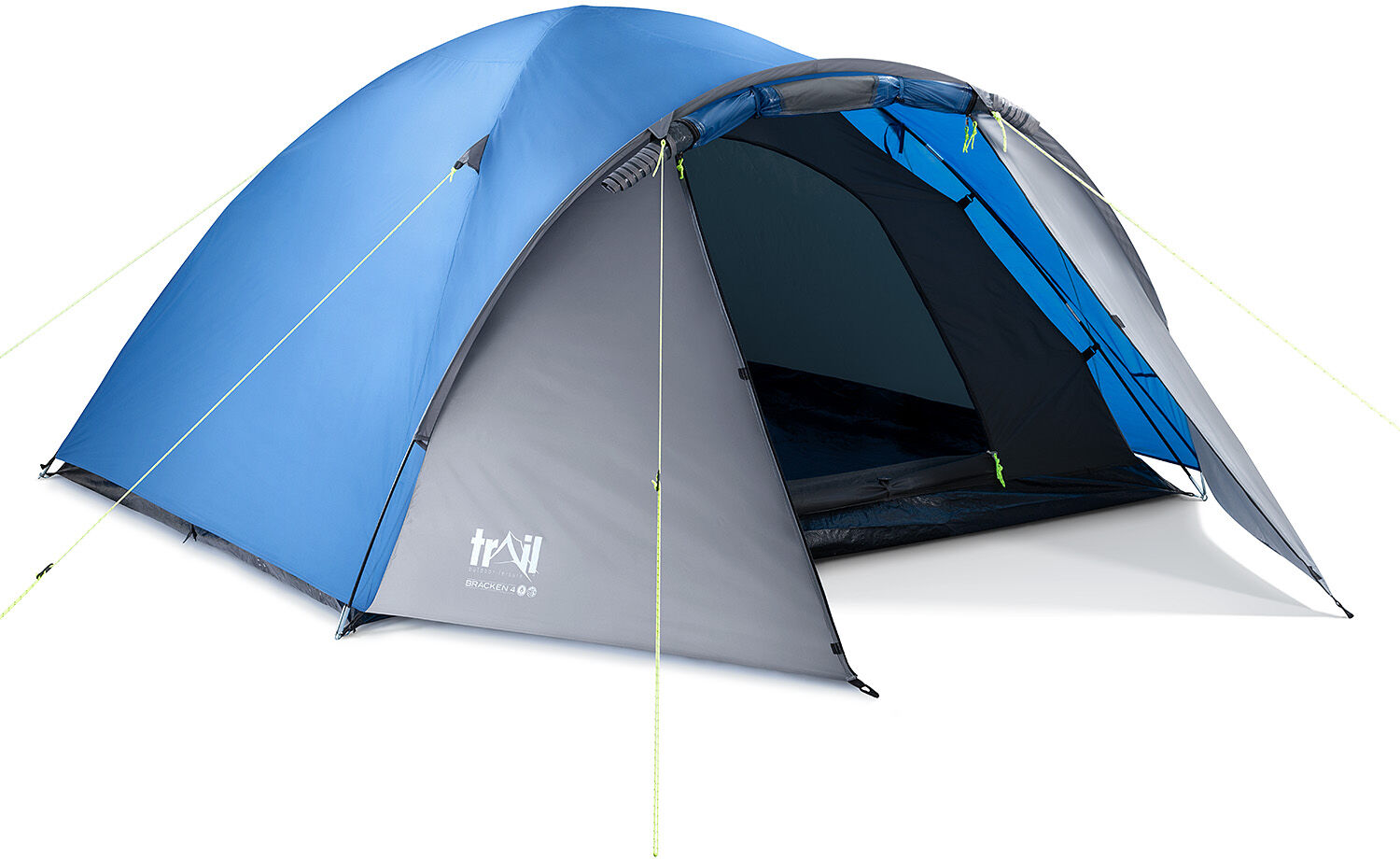 Leisure 4 Man Dome Tent With Porch (3000mm HH) - L360cm x W240cm x H130cm Blue