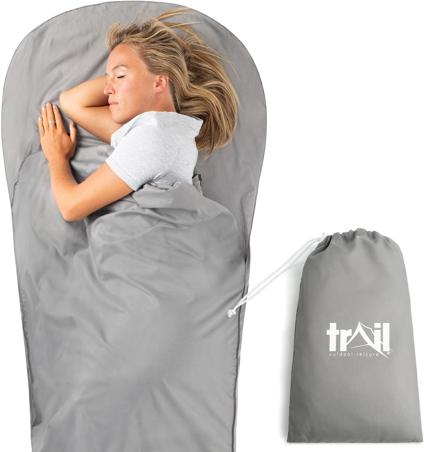 Leisure Mummy Sleeping Bag Liner Grey