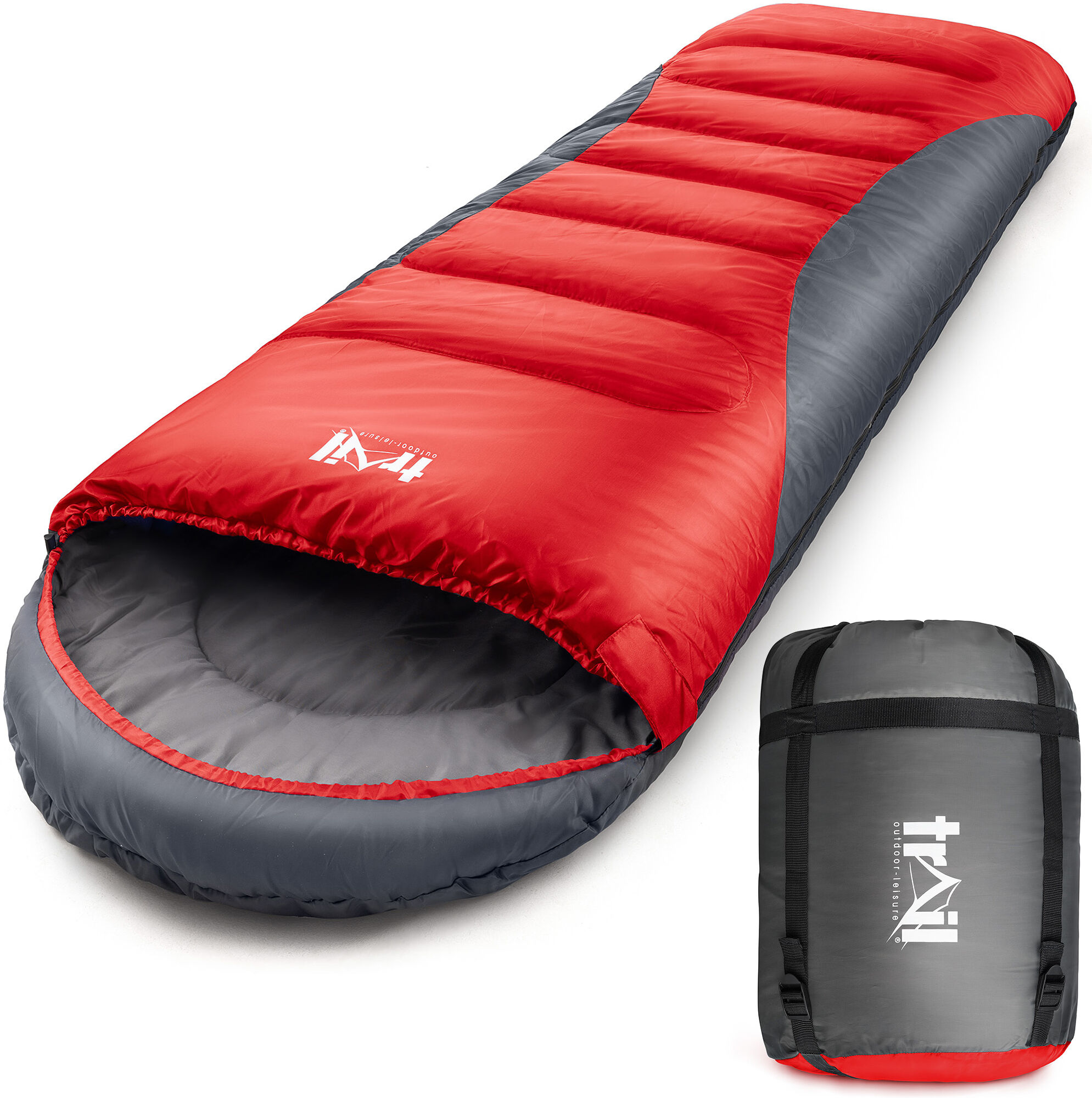 Leisure Alpine 400 Hooded Sleeping Bag Red