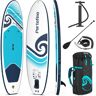 Leisure 10ft Inflatable SUP Package Stand Up Paddle Board Starter Kit, Portofino Blue