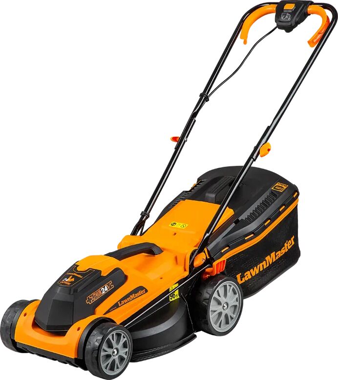 LawnMaster MX 24V 34cm   Cordless Lawn Mower with Spare Battery