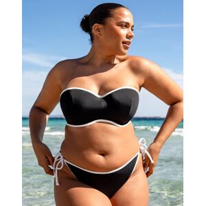 Curvy Kate Minimalist Bandeau Bikini Top Black/White