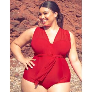 Curvy Kate Wrapsody Bandeau Swimsuit Red