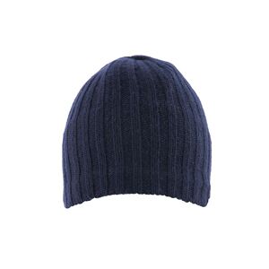 Dents Men's Lambswool Blend Knitted Beanie Hat In Navy Size L