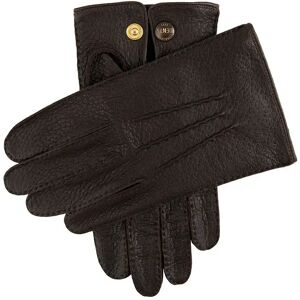 Dents Men's Handsewn Unlined Peccary Leather Gloves In Bark Size 8