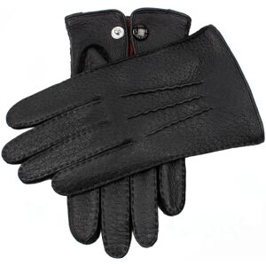 Dents Men's Handsewn Unlined Peccary Leather Gloves In Black Size 7