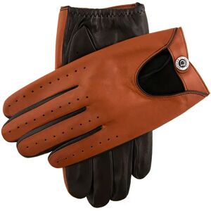 Dents Men's Two Colour Leather Driving Gloves In Black/high Tan Size S