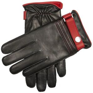 Dents Men'S Cashmere Lined Hairsheep Leather Gloves In Black/red/red/red Size 8