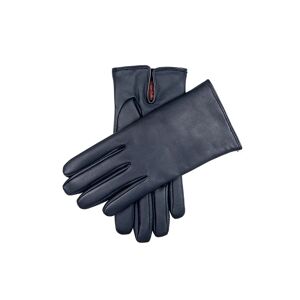 Dents Men's Cashmere Lined Touchscreen Leather Gloves In Navy Size 10