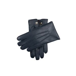 Dents Men'S Fur Lined Touchscreen Leather Gloves In Navy Size 10