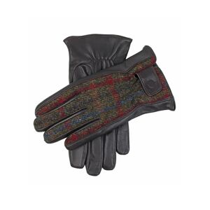 Dents Men's Cashmere Lined Harris Tweed & Leather Gloves In Brown/sage/pine Size S