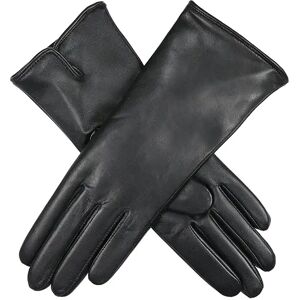 Dents Women'S Cashmere Lined Touchscreen Leather Gloves In Black Size 7. 5