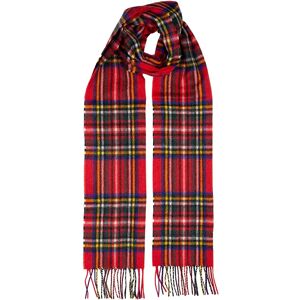 Dents Tartan Cashmere Scarf With Gift Box In Black Stewart Size One