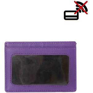 Dents Hairsheep Gloving Leather Credit Card Holder With Rfid Blocking Protection In Black/amethyst Size One