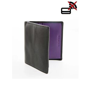 Dents Hairsheep Gloving Leather Small Wallet With Rfid Blocking Protection In Black/amethyst Size One