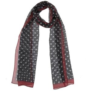 Dents Women's Polka Dot Chiffon Scarf In Black/red Size One