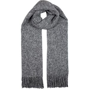 Dents Women's Plain Tweed Effect Cosy Scarf In Charcoal Size One