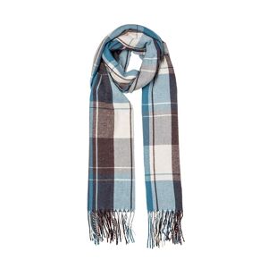 Dents Women'S Contrasting-Checked Scarf In Blue Size One