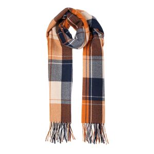 Dents Women'S Contrasting-Checked Scarf In Orange Size One