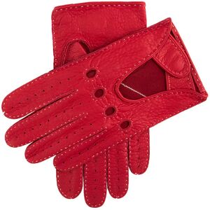 Dents Men's Deerskin Leather Driving Gloves In Berry Size S