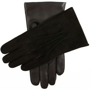 Dents Men's Cashmere Lined Suede And Leather Gloves In Black Size S