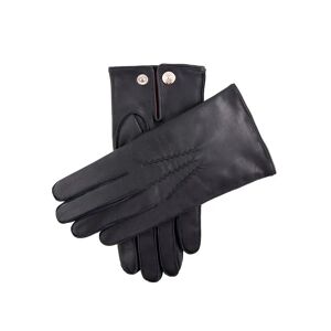 Dents Men's Red Cashmere Lined Leather Gloves In Navy Size S