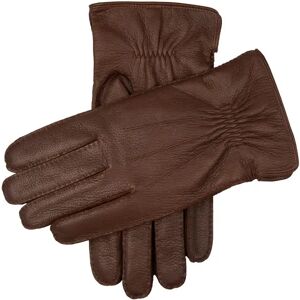 Dents Men's Handsewn Cashmere Lined Deerskin Leather Gloves In Walnut Size S