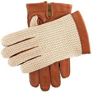 Dents Men's Crochet Back Driving Gloves In Cognac Size 8