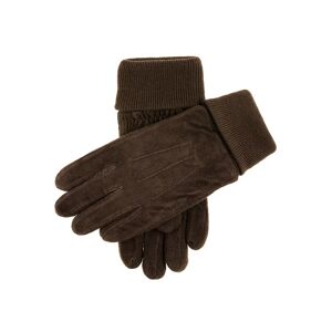 Dents Men's Fleece Lined Suede Gloves In Brown Size L