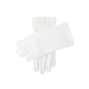 Dents Men's Plain Cotton Gloves In White Size S