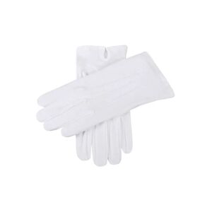 Dents Men's Cotton Gloves In White Size S