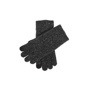 Dents Men'S Cable Knit Touchscreen Donegal Wool Blend Knitted Gloves In Charcoal Size