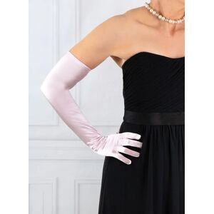 Dents Women's Long Satin Evening Gloves In Pink Size One