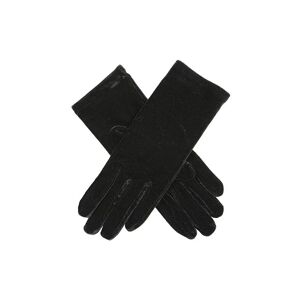 Dents Women's Short Velvet Evening Gloves In Black Size One