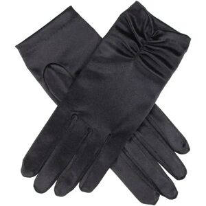 Dents Women's Ruched Satin Gloves In Black Size One