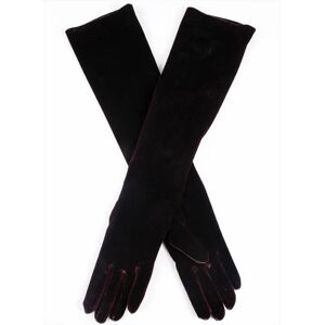 Dents Women's Long Velvet Evening Gloves In Mocca Size One