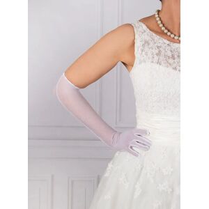 Dents Women's Long Tulle Evening Gloves In White Size One