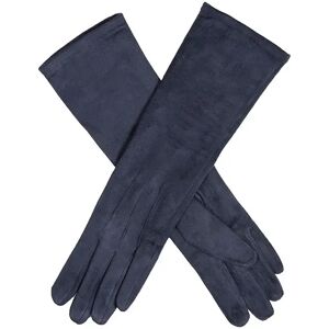 Dents Women'S Long Touchscreen Faux Suede Gloves In Navy Size One