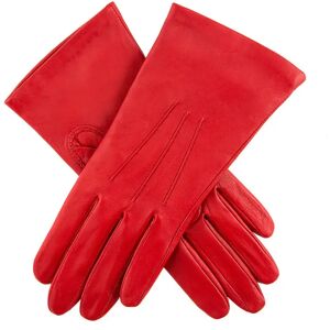 Dents Women's Silk Lined Leather Gloves In Berry Size 7. 5