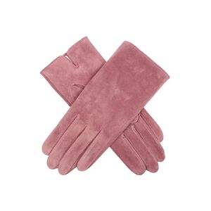 Dents Women's Suede Gloves In Antique Rose Size L
