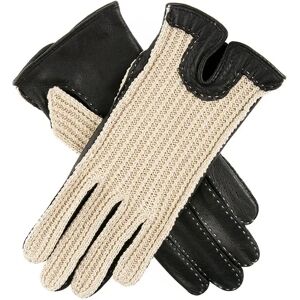 Dents Women's Crochet Back Leather Driving Gloves In Black Size Xl